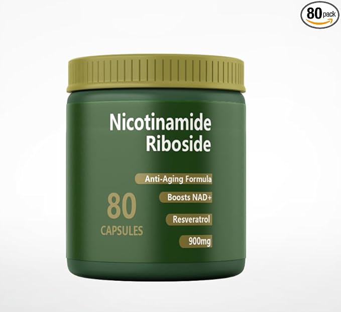N A D+Nicotinamide Liposomal Nicotinamide Riboside, Resveratrol, Quercetin Supplement,Supplement 900MG Pure Organic for Energy(80 Capsules)