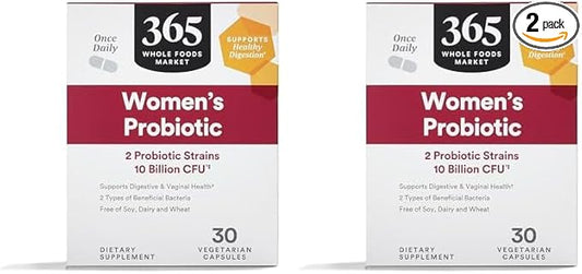 365 by Whole Foods Market, Probiotic Womens 10 Billion CFU, 30 Count (Pack of 2)