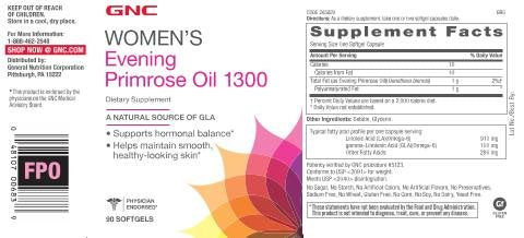 GNC Women's Evening Primrose Oil 1300 90 Capsules