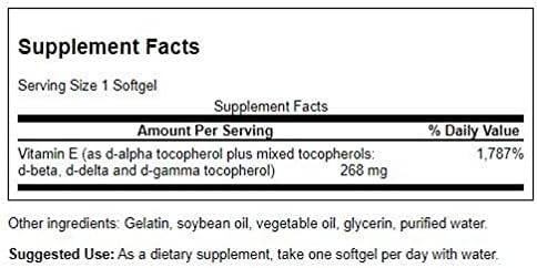 Swanson E-400 Mixed Tocopherols 400 Iu (268 mg) 100 Sgels (2 Pack)
