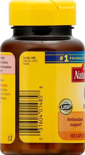 Nature Made Vitamin C 500 mg Caplets 100 Ct (Pack of 4)