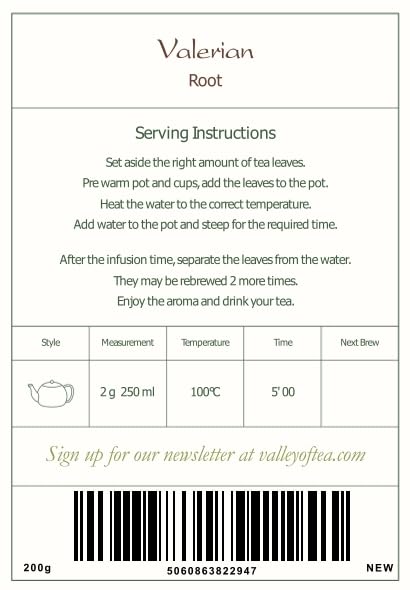 Valerian Root Organic Herbal Tea - Calming And Relaxing - Good Night Rest - Valeriana Officinalis Roots Valerian Sleep Tea Valerian Herbal Tea Valerian Tea Organic Valerian Herb Valerian Tea Root