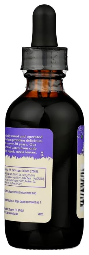NuNaturals Liquid Stevia, Sugar-Free Sweetener, Plant-Based Sugar Substitute, Zero Calorie, Vanilla Alcohol Free, 2 oz (Pack of 2)