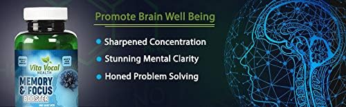 VitaVocal Premium Memory Focus Supplement, Boosts Clarity and Concentration | Brain Booster