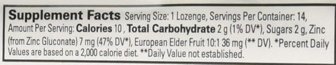 Quantum Zinc Elderberry Raspberry Lozenge, 1.2 Ounce -- 12 per case.