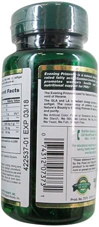 Nature's Bounty Evening Primrose Oil, 90mg, 60 Softgels (Pack of 3)