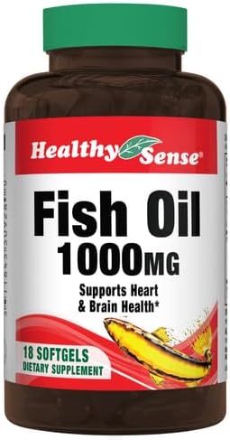 Fish Oil Omega 3 1000 mg 18 Softgels, 1.6 Ounce
