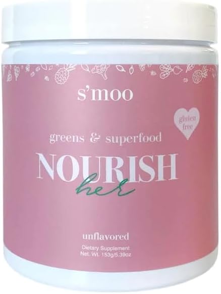 Nourish(her) - Greens Blend Superfood: Super Greens Powder with Spirulina, Chlorella, Beet Root Powder - Gluten Free - Digestive Health, Immunity, Nutrition, Alkalizing, Energizing - 30 Servings