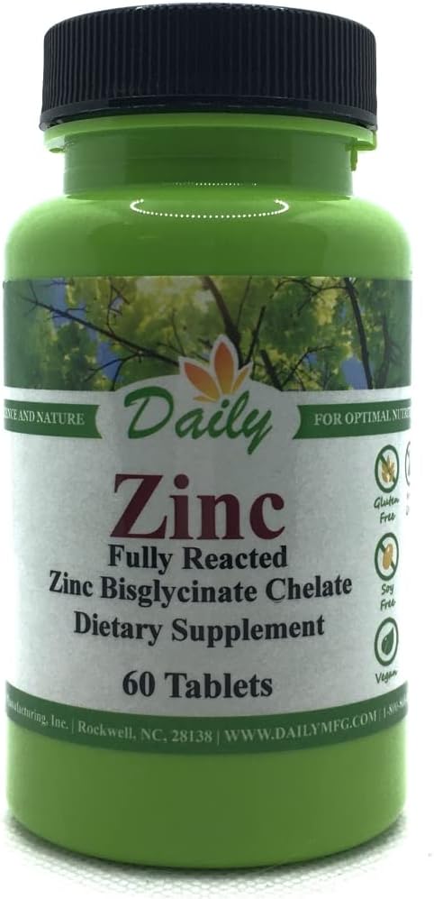 Daily Manufacturing Zinc (Amino Acid Chelate 30 mg) 60 Tablets
