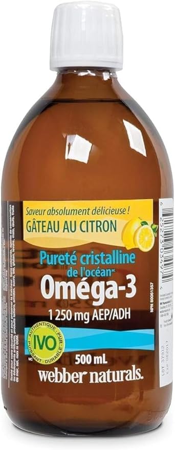 Webber Naturals Ocean Pure Omega-3 Liquid Fish Oil - Lemon Cake 500 ml