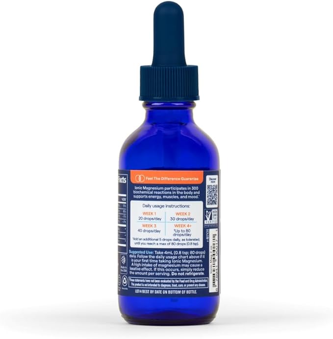 Trace Minerals | Liquid Ionic Magnesium 400 mg | 2 fl oz - Pack of 1 (32 Servings)