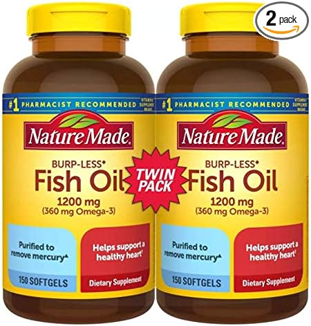 Fish Oil Burp-Less, 1200mg, 360mg Omega 3, 150ct