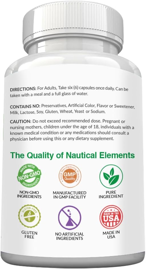 Spirulina Capsules 3000mg - 40 Servings Of Organic Spirulina Capsules - Rich in Protein, Antioxidants & Vitamins - 240 Organic Espirulina Powder - Supports Immune & Cardiovascular Health
