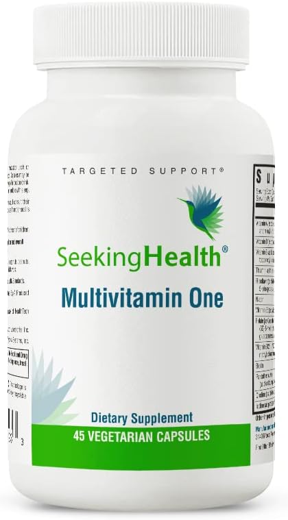 Seeking Health Multivitamin One, 1 a Day Multivitamin Supplement for Adults, Methyl B12 and Methylfolate, Vitamin A, Bioavailable Nutrients for Men and Women, Vegetarian (45 Capsules)