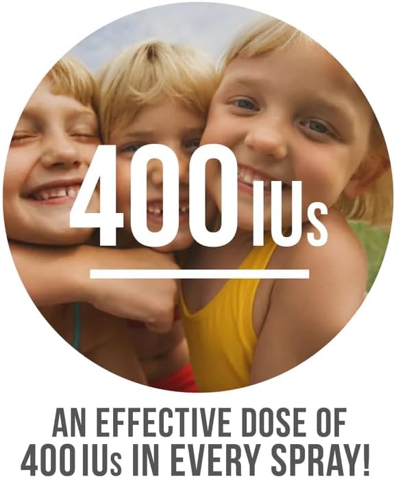 Kids Vitamin D3 400 IU Spray Bubble Gum Flavor-1oz- Naturally High Absorption Rate Supports Bone Boosts Immune System Vitamin Supplement