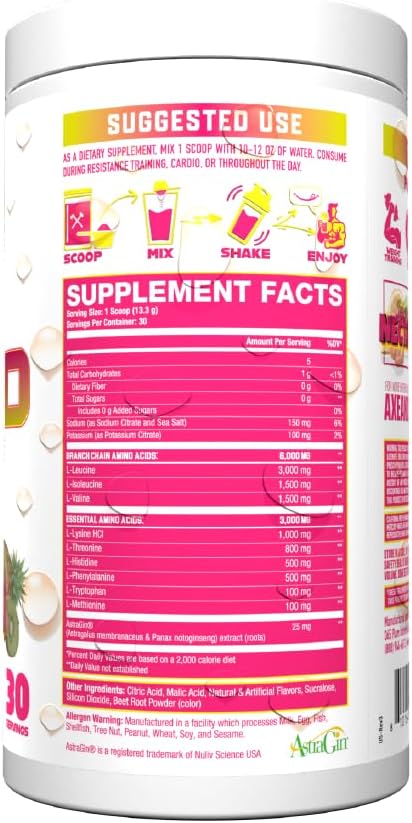 The Grind Essential Amino Acids, Branched Chain Amino Acids, 30 Servings (Juicy Nectar V2)