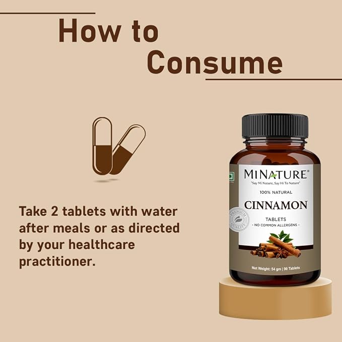 minature Cinnamon Tablets | Herbal & Plant Based| Support Immunity| Gluten Free Non-GMO |Overall Wellbeing |90 Tablet, 45 Days Supply 500mg