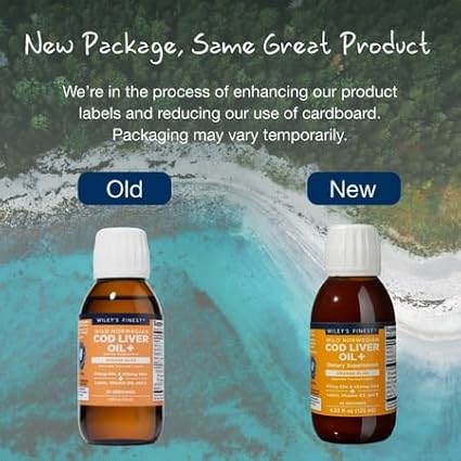 Wiley's Finest Cod Liver Oil - Orange Flavored Omega-3 Fish Oil Supplement - 765mg Omega-3s - 4.23 Oz (25 Servings)