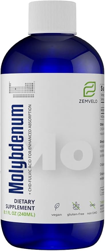 Liquid Ionic Molybdenum | 3 Month Supply | Trace Mineral | Body Disposition | Energy Support | Restful Sleep