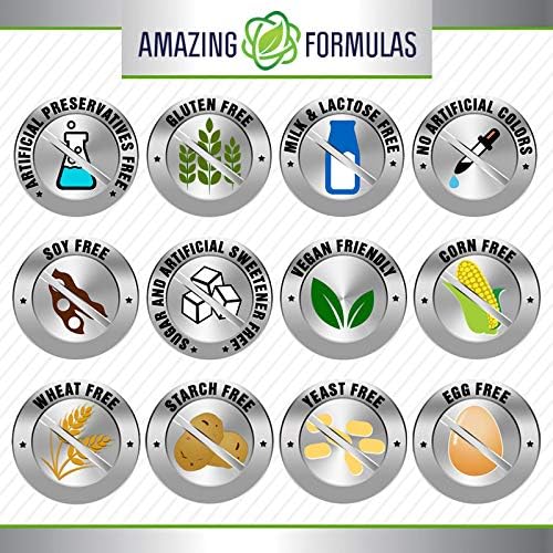 Amazing Formulas 5-HTP (Hydroxytryptophan) Supplement | 100 Mg Per Serving | Veggie Capsules | Non-GMO | Gluten Free | Made in USA (1 Pack, 120 Count)