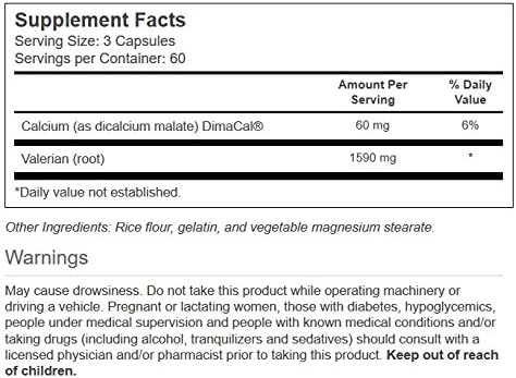Vitacost Valerian Root -- 1590 mg per serving - 180 Capsules