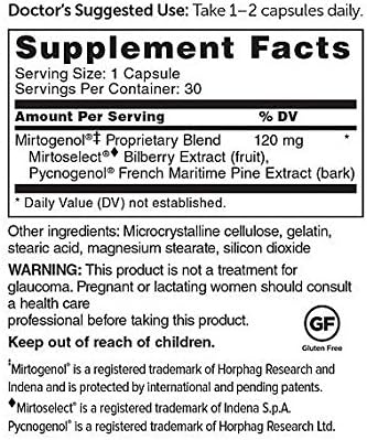 Dr. Whitaker Ocular Pressure & Retina Defense Supplement to Support Healthy Intraocular Pressure Levels, Circulation & Eye Tissue (30 Capsules)