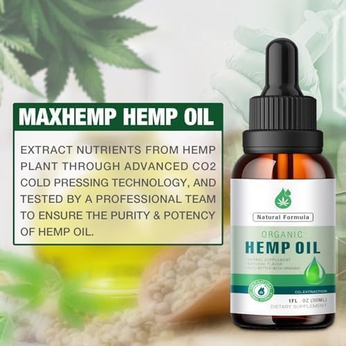 2 Pack Hemp Oil Organic Premium - 2,800,000 Maximum Strength - 100% Natural Hemp Drops Tincture - Hemp Oils with Vegan, Non-GMO Grown