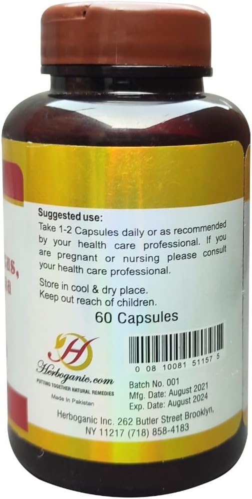 Detox Capsules with Carrom Seed, Hibiscus, Black Cumin, Senna, and Dandelion | 500mg |All Natural Detoxification | 60 Capsules……