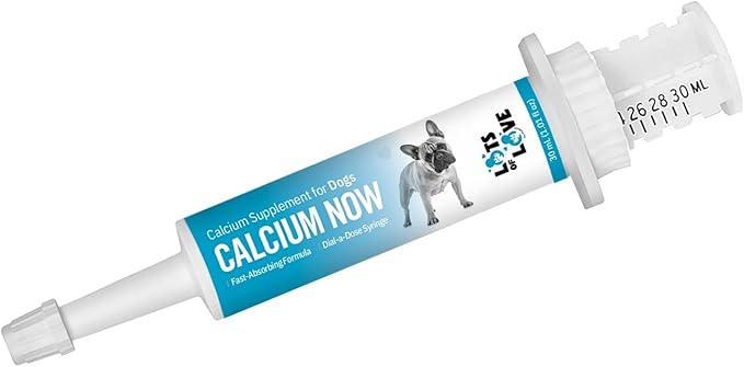 Calcium Now - Oral Calcium for Whelping Dogs (30 ml) - Dog & Cat Calcium Supplement Paste - Lots of Love