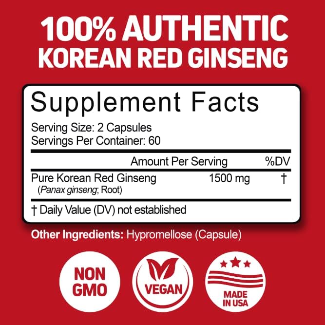 Herbtonics Multi Collagen Gummies Type 1,2,3,5 & 10 with Biotin for Hair Growth, Skin, Nails - Korean Red Panax Ginseng 1500mg - High Potency Ginseng for Energy, Performance & Immune Support for Men