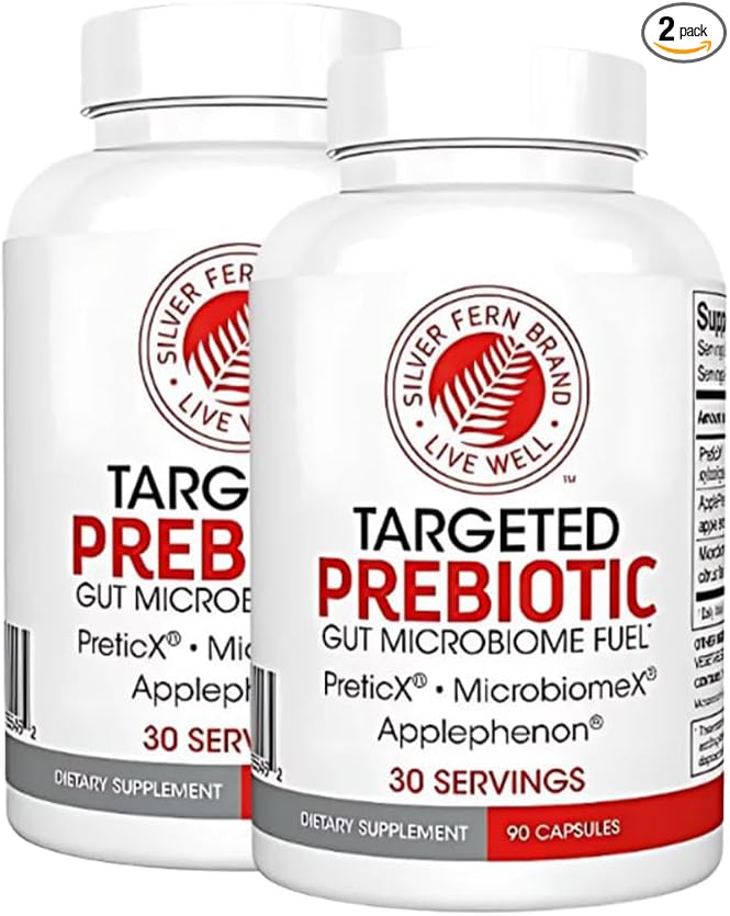 Silver Fern Brand Prebiotic Fiber Supplement โ 2 Pack โ Non-GMO XOS for Gut Microbiome & Digestive Balance โ Vegan Capsules (Pack of 2)