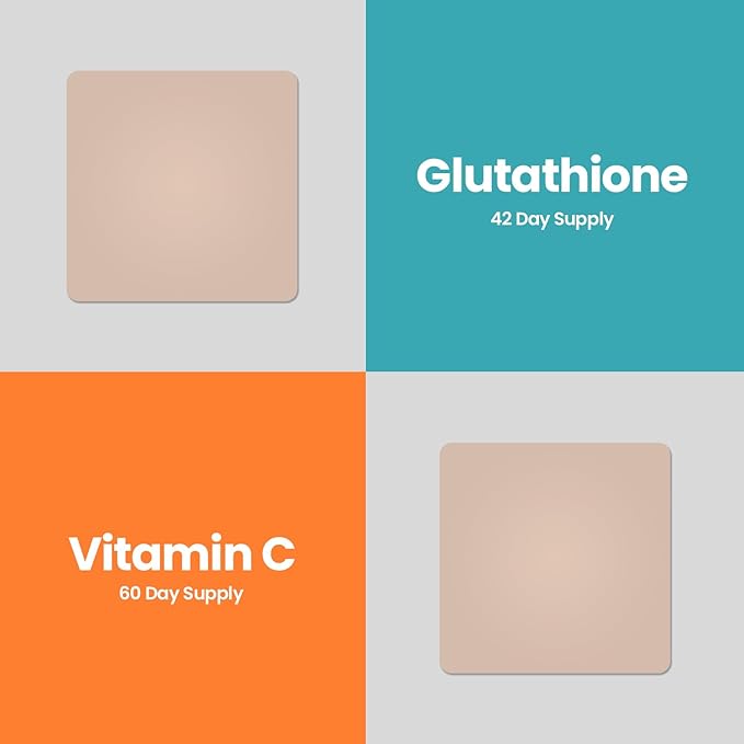 Veru Wellness Antioxidant Power Duo Lifestyle Patches C, Glutathione - Self Adhesive Time Release Topical Patch, 8-10 Hours (42 Day Supply)