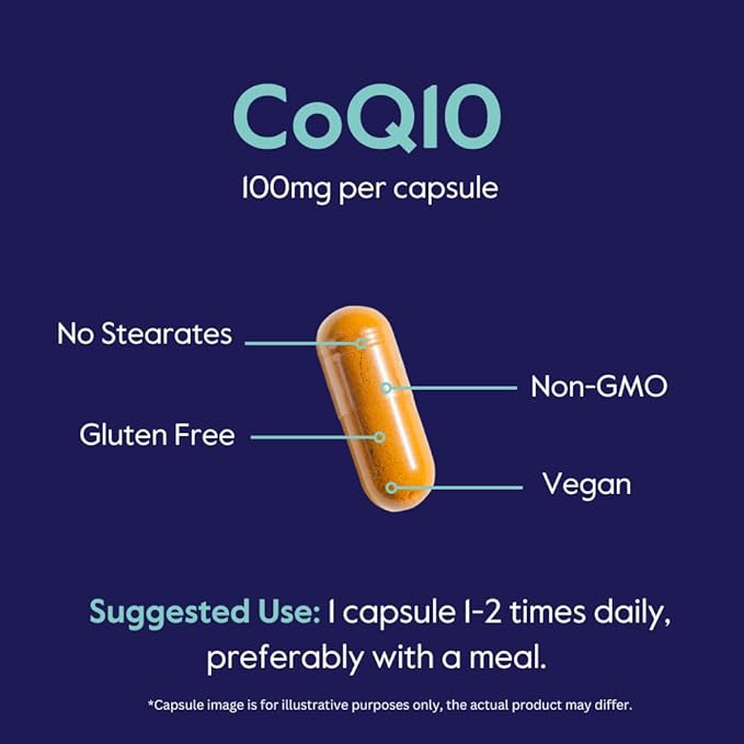 BESTVITE Coenzyme CoQ10 100mg (240 Vegetarian Capsules) (2-Pack) Naturally Fermented - No Stearates - No Fillers - Vegan - Non GMO - Gluten Free