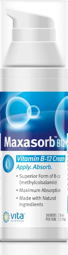 Vitamin B12 Cream Methyl B-12, Methylcobalamin B12 1000 mcg Energy, Health & Vibrant Skin, Powerful Topical B12 Skin Cream - Helps with Eczema & Psoriasis.Energy Like B12 Patch
