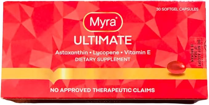 Myra Utimate with Astaxanthin, Lycopene and Vitamin E, 30 Softgel Capsules
