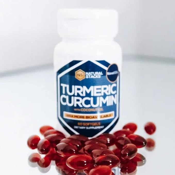 Turmeric Curcumin Supplement - Organic Turmeric Supplement with Coconut Oil for Optimal Absorption - Supports Joint Health, Heart and Brain Function, Immunity - 60 Coconut Oil SoftGels