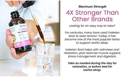 Maxx Herb Passion Flower Extract + Valerian Root Extract - for Relaxation and Stress Management, Alcohol-Free - (1 Each) 4 Oz Bottle (60 Servings)