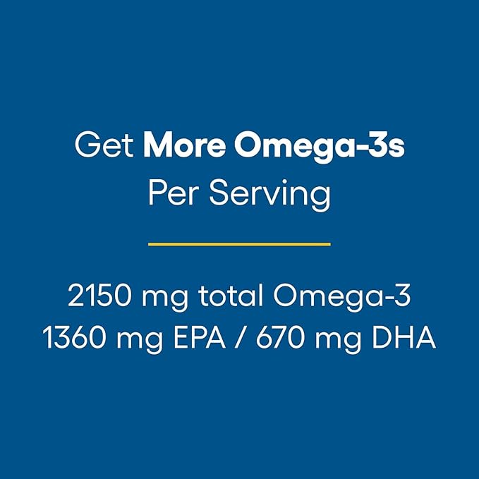 Natural Factors RxOmega-3 Ultra Strength Fish Oil with Vitamin D3, High Potency Formula, 2,150 mg, No Fishy Aftertaste, 60 Softgels