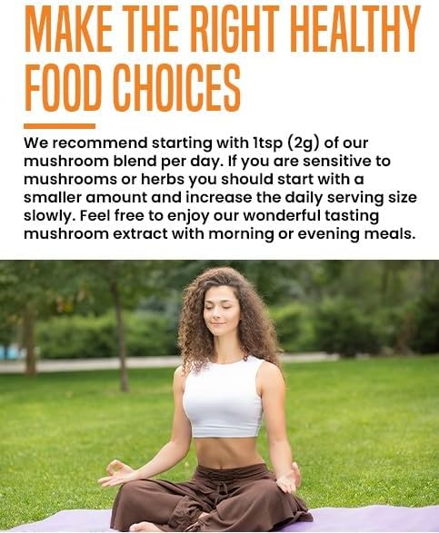 Ellie's Best 7 Mushroom Powder Extract Blend Supplement - Organic Reishi, Lion's Mane, Chaga, Turkey Tail, Cordyceps, Maitake & Shiitake - Double Extracted - 16oz / 456 Servings…