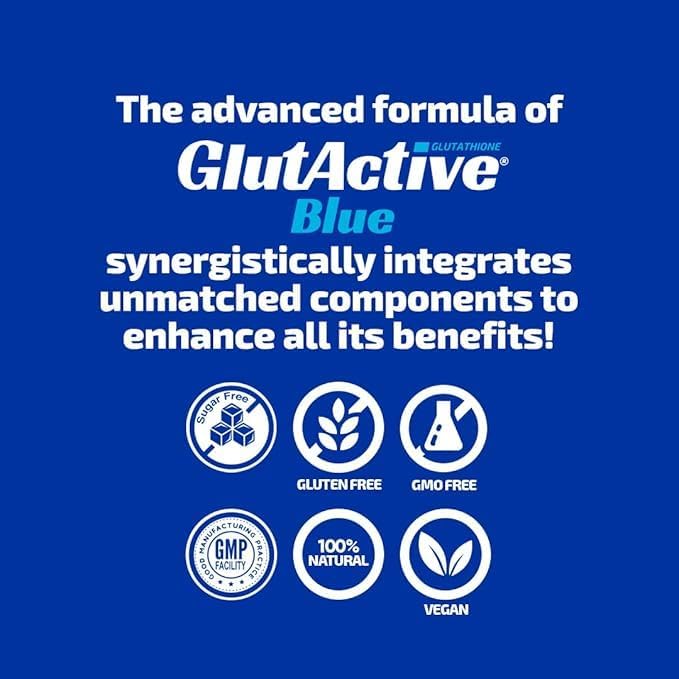 Blue 800mg | Glutathione | Antioxidant, Increase Immunity & Energy – Detox & AntiAging, Cysteine, Selenium, Zinc, Resveratrol, Acerola (VIT-C). Chewable. 30ct