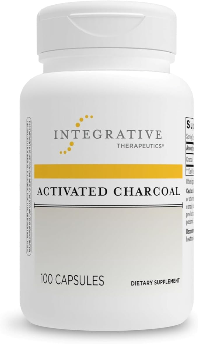 Integrative Therapeutics Activated Charcoal - Gluten Free - Dairy Free - 100 Capsules