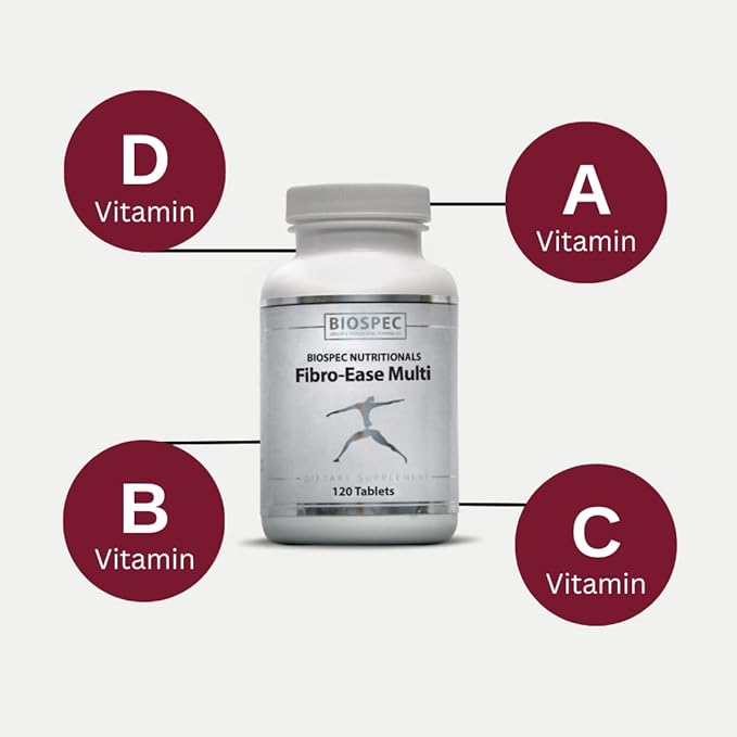 Fibro-Ease Multi - Contains Essential Vitamins & Minerals - Support Energy Production & General Health (240 Capsules)