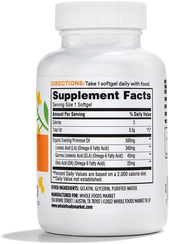 365 by Whole Foods Market, Evening Primrose Oil 500mg, 120 Count