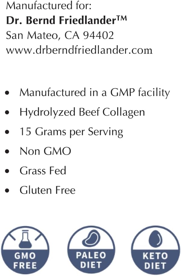 Collagen with Amino Acids 620 Grams - Non GMO •Grass fed• Made in The USA • Gluten Free