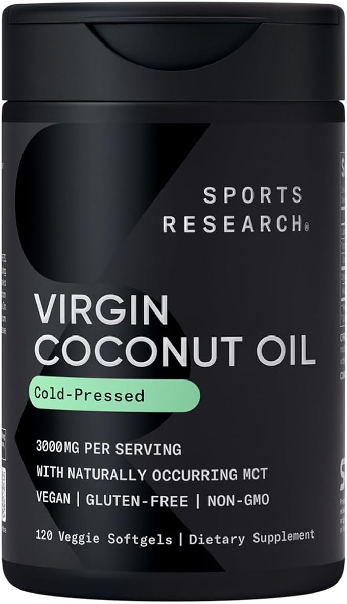 Extra Virgin Organic Coconut Oil Capsules | The Only Vegan Certified, Non-GMO Project Verified Coconut Capsule Available (120 Plant Gels)