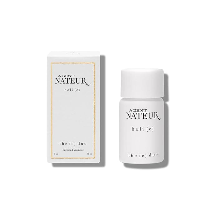 Agent Nateur - holi (c) Natural C Duo Calcium + Vitamin C Powder | Vegan, Non-Toxic, Clean Skincare (.10 oz | 3ml)