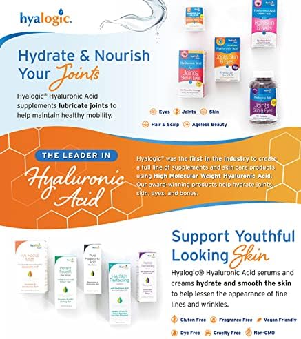 Hyalogic Hair Skin & Nails Hyaluronic Acid Collagen Builder – Delicious Berry Flavored Collagen Boost Chewable Lozenges – Sugar Free Vegan Collagen Ideal to Enhance Your Natural Beauty – 30 Count