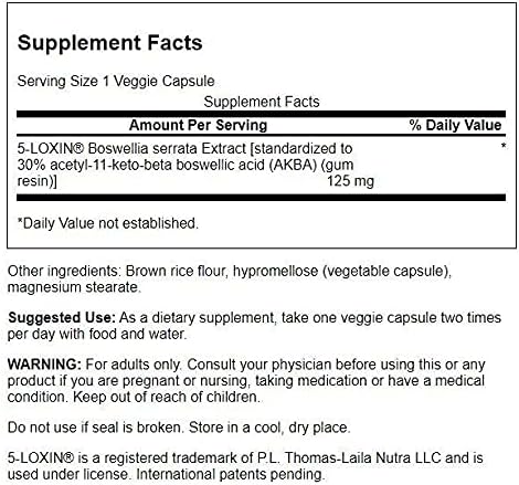 Swanson Boswellia Serrata Extract 125 mg 60 Veg Caps (2 Pack)