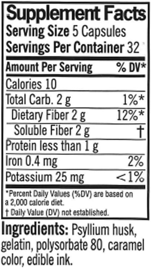 Quality Choice Daily Fiber Capsules for Regularity, 160 Count