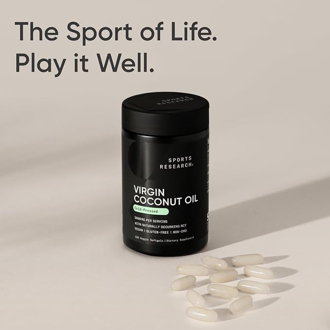 Extra Virgin Organic Coconut Oil Capsules | The Only Vegan Certified, Non-GMO Project Verified Coconut Capsule Available (120 Plant Gels)